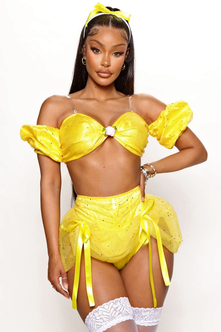 fashion nova costume Niche Utama Home Storybook Hottie Princess  Piece Costume Set - Yellow  Fashion