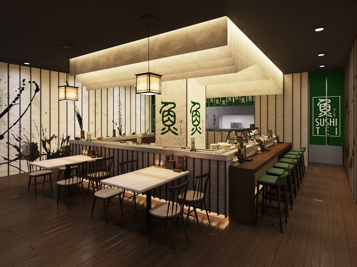 Interior desain sushi tei