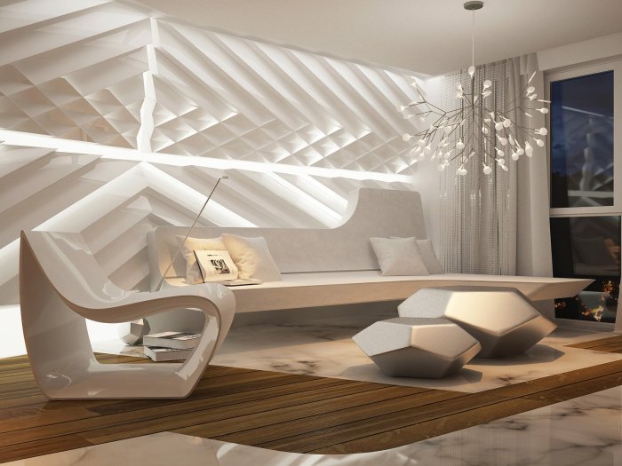 Interior rumah futuristic desain