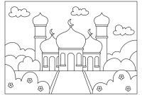 Mosque drawing kids easy getdrawings drawings